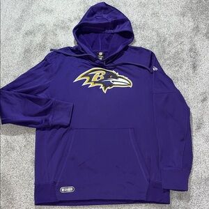 New Era Purple Baltimore Ravens Combine Authentic Hooded Hoodie Sweatshirt L LG